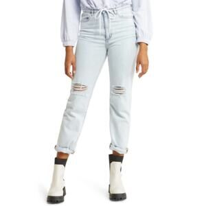 WEWOREWHAT Womens 29 High Rise Curvy Crop Jeans Super Light Wash NEW